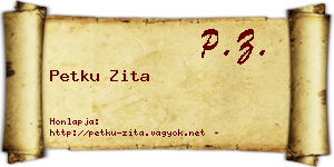 Petku Zita névjegykártya